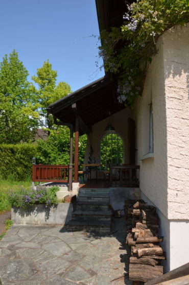 terrasse avec rambarde en bois